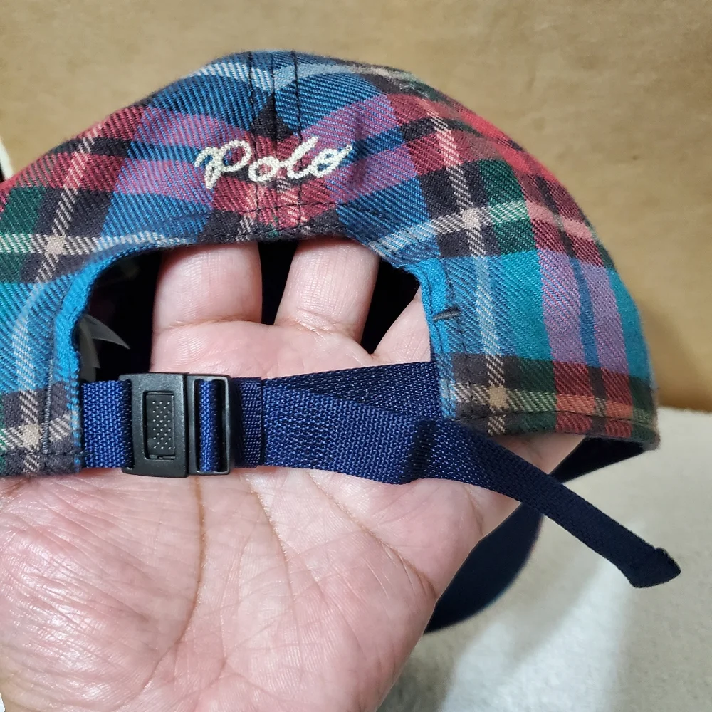 Sold. Polo Ralph Lauren Plaid Twill Madras Varsity "P" Patch Logo hat - Picture 6 of 16